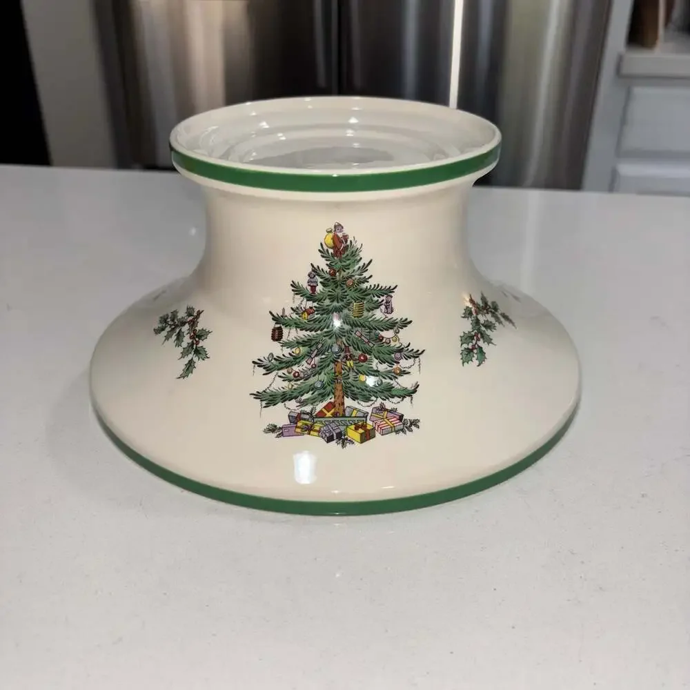 Spode Christmas Tree Pedestal Candle Holder Made in England S3324-A3